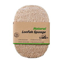 Natural Fiber Loofah Brush, Dishwashing Scouring Pad, Kitchen Cleaning Tool, Eco-Friendly Cleaning Textile, Versatile Scrubber for Pots and Bowls