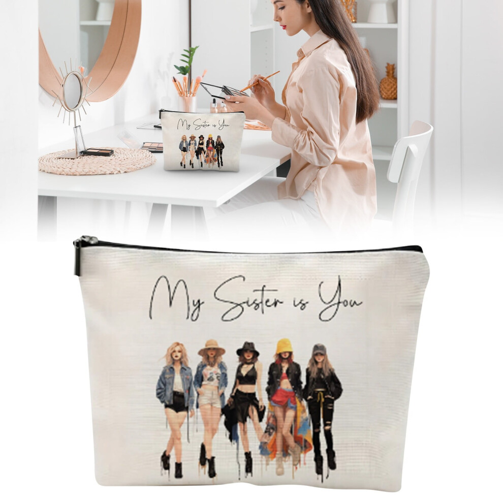 Sewing Kit,Digital Print Cosmetic Bag Polyester Portable Item Storage Bag For Sisters