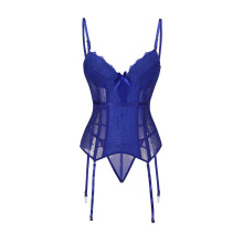 Sexy Lace Up Floral Garter Underwire Teddy Bodysuit Lingerie Belt Women Top One Piece