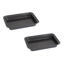 3pcs Nonstick Baking Sheets (37cm), Stackable, Warp-Resistant, Easy-Clean, Black – Compatible with Standard Ovens