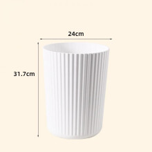 Trash Can Plastic Wastebasket Round Garbage Container Bin for Bathroom Kitchen Bedroom Home Office College Dorm