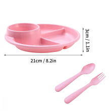WORTHBUY Fruit Salad Plate Microwave Safe Reusable Divided Dinner Plates Food Dishes Cake Dessert Tray Kitchen Tableware