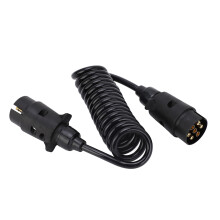 Trailer Spring Wire 12V 24V 2M 7 Core Coiled Towing Wire for Car Caravan Boat