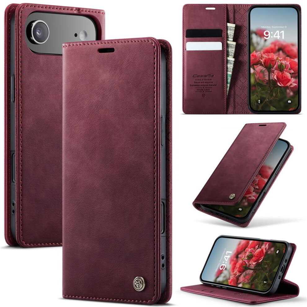 Caseme Calf Leather Wallet Case For Iphone Air 6.5-Inch Red 941196989291