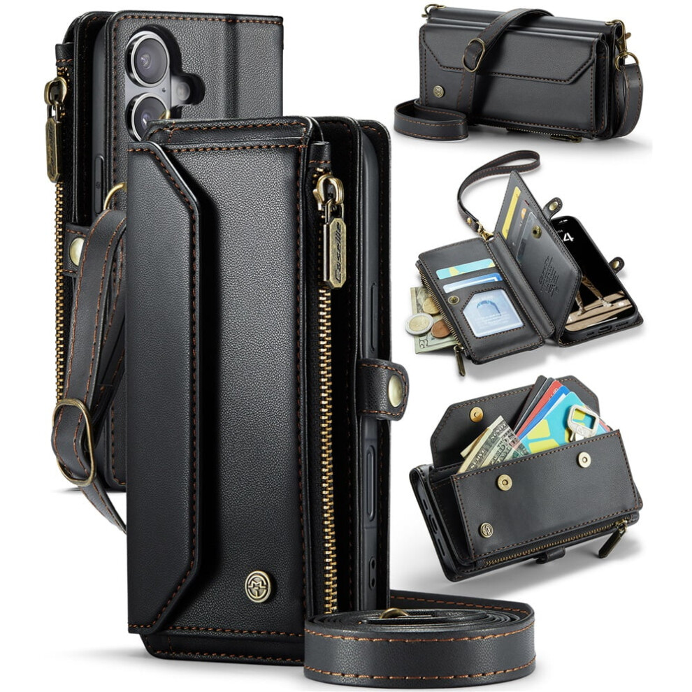 Caseme Leather Wallet Case For Iphone 17 6.3-Inch Black 941196989437