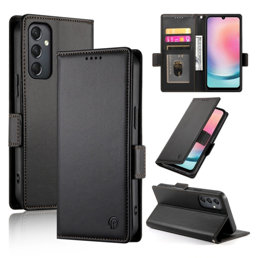 Samsung Galaxy A24 4G Wallet Case Â Pu Leather Flip Cover With Magnetic Closure & Card Holder, Black 9485826615552