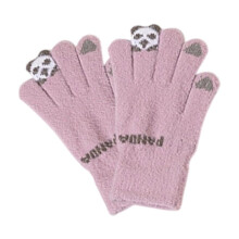 Fleecehandsker med pandaprint, unisex, touchscreen, vinter