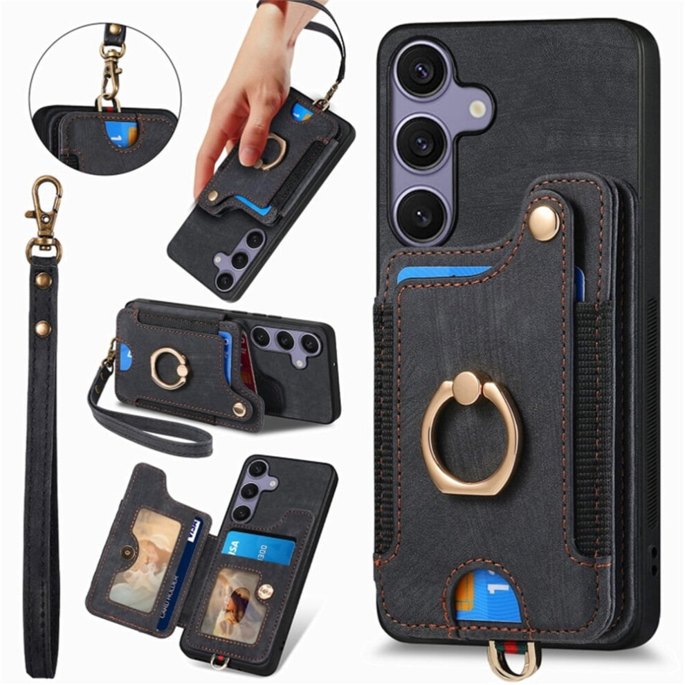 Samsung Galaxy S26+ 5G Pu Leather Wallet Case Black 968604542817