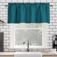 Cantonnière occultante 57 x 18 po, polyester, passe-tringle de 3 po, occultante, lavable en machine, compatible avec les tringles standard