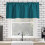 Cortina de varão blackout 57x18 polegadas, poliéster, bolso para varão de 3 polegadas, bloqueia a luz, lavável à máquina, compatível com 1