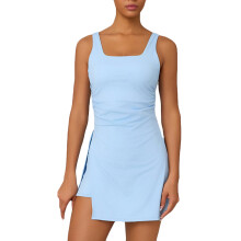 Womens Tennis Dress with Built in Shorts Workout Dress Athletic Mini Sundress Backless Summer Dresses Golf Outfits