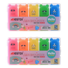 Kawaii Mini-Textmarker-Set – 4/5/6 Farben, 10 ml, niedliche Marker, geeignet für Schule und Büro