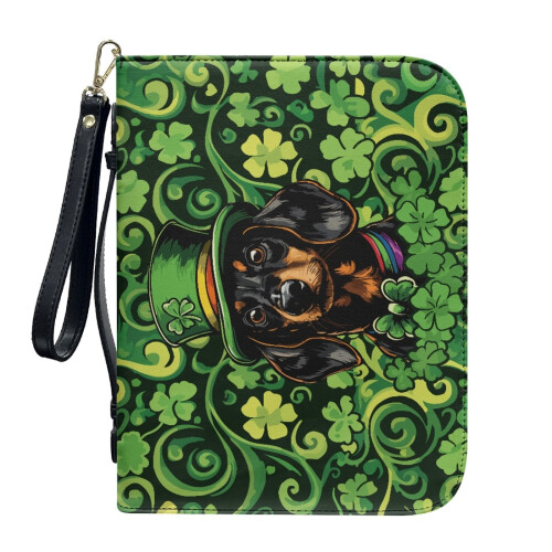 Καπέλο Dachshund Leprechaun για την Ημέρα του Αγίου Πατρικίου από δέρμα PU Clover για γυναίκες