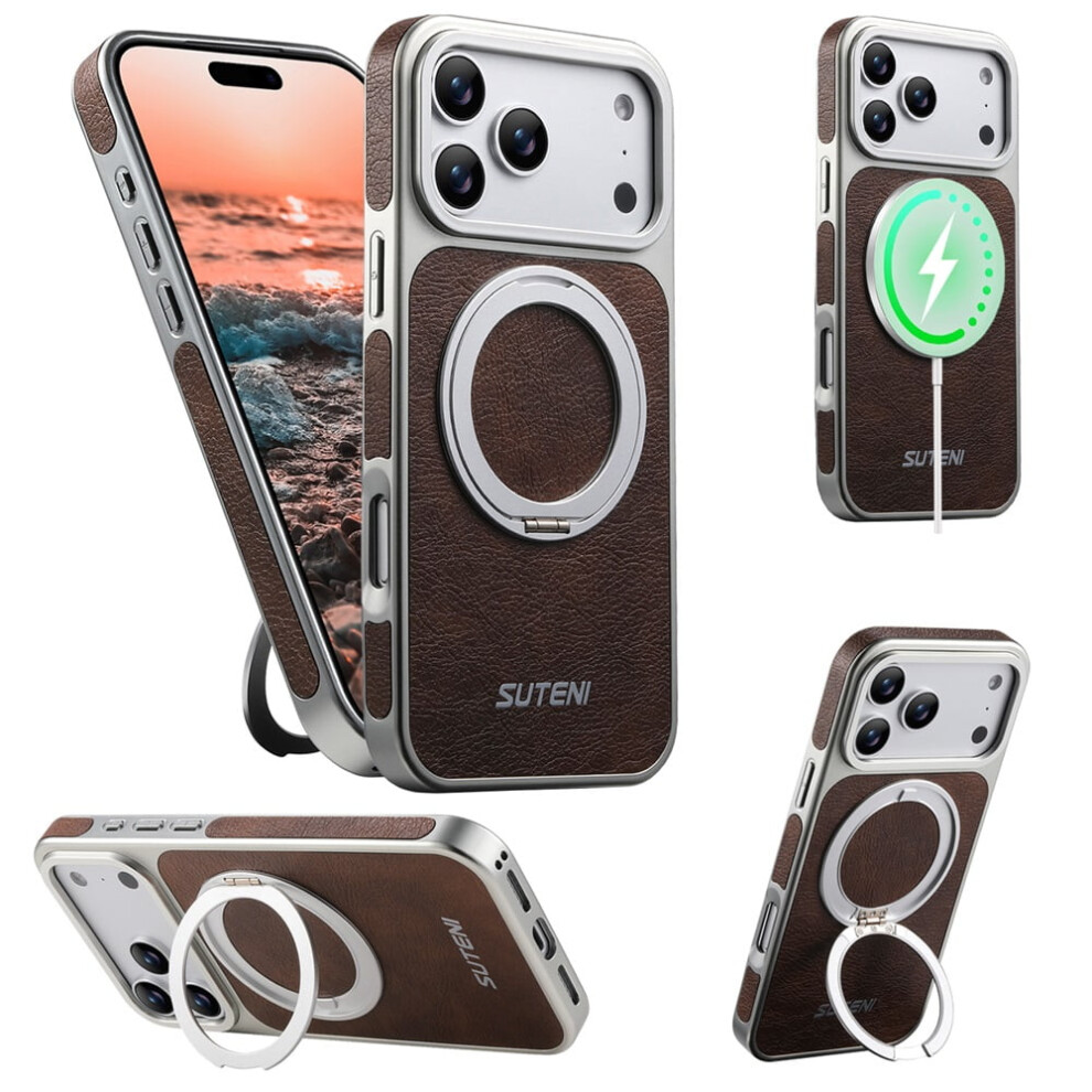 Leather Iphone 17 Pro Max Case With Magsafe And 360 9180435677983