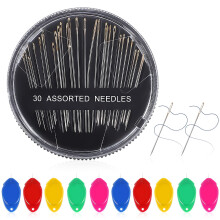 1 Set Small Needle Threaders and Sewing Needles for Hand Sewers and Craftsmen in Assorted Color