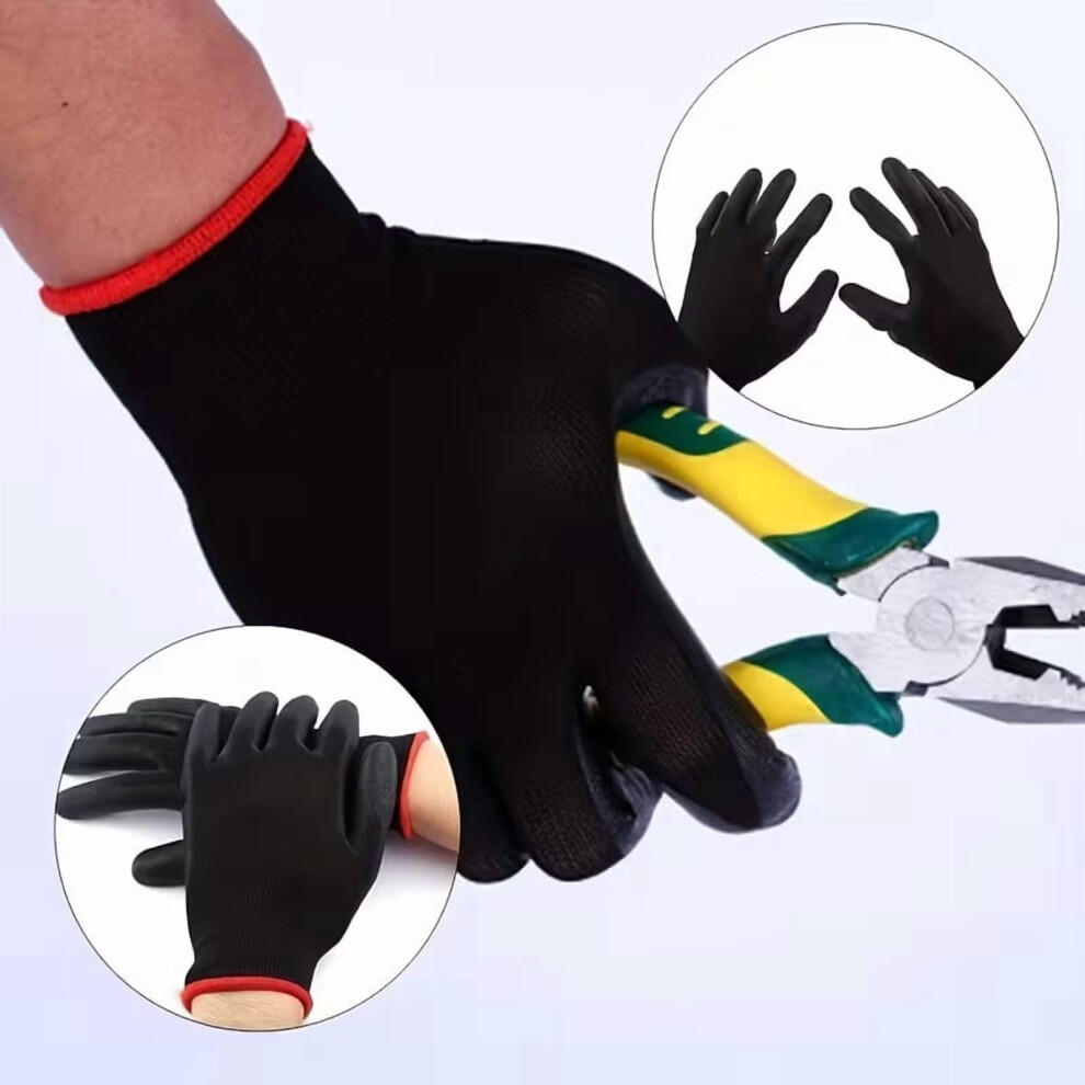 Safety Gloves - 6 Pairs - Non-Slip Grips For Warehouse, Mechanical Work, Construction, Gardening And Carpentry 9152228517875