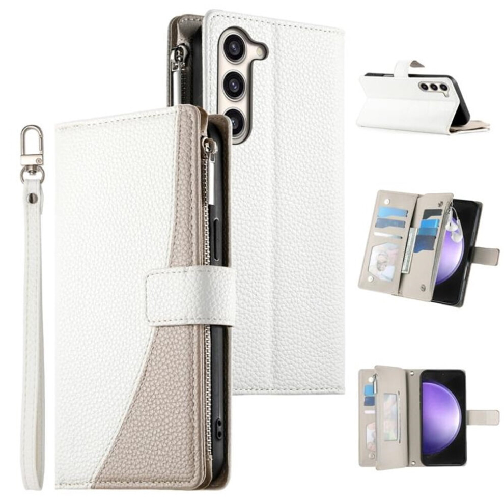 Samsung Galaxy S23+ 5G Pu Leather Flip Wallet Case White 9165521135554