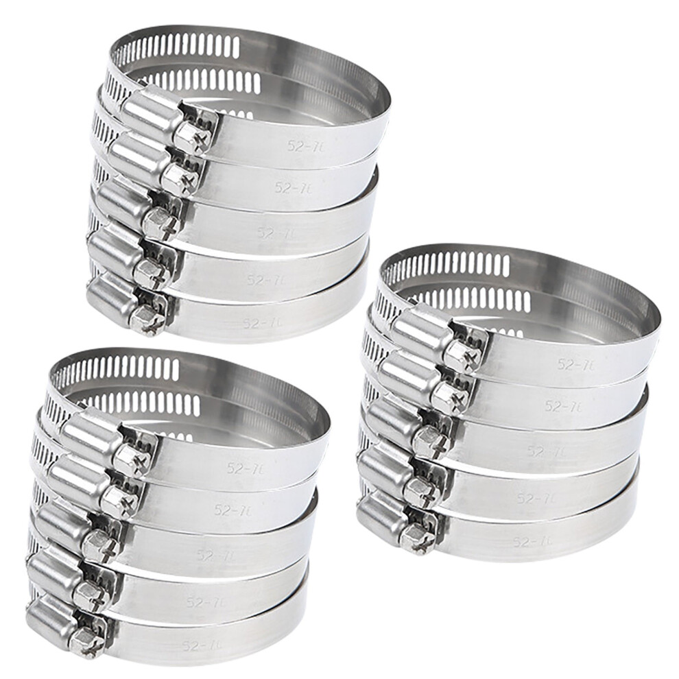 15Pcs Stainless Steel Worm Gear Hose Clamps, 27Â50Mm, For Pool, Duct, Pipe & Fuel Lines 9165521629213