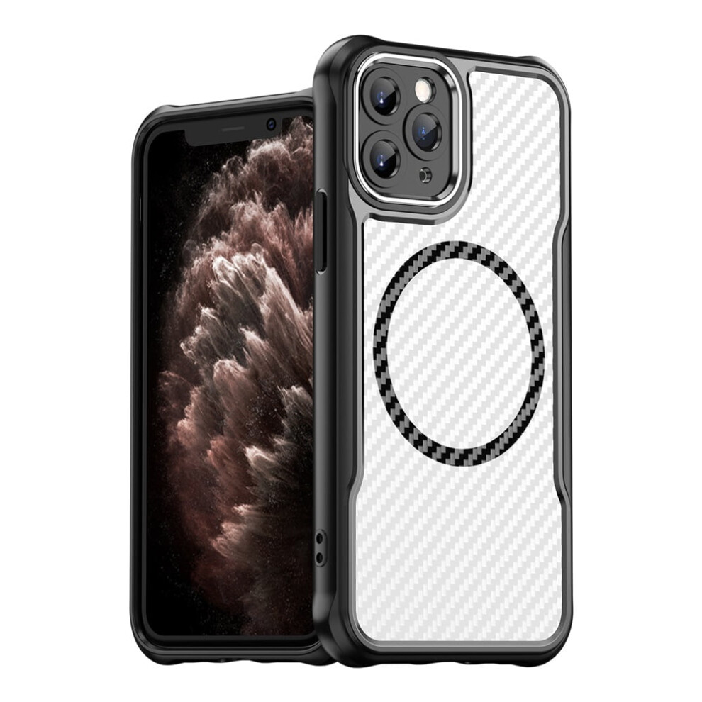 Carbon Fiber Magnetic Case For Iphone 11 Pro Slim Black 9180435678577