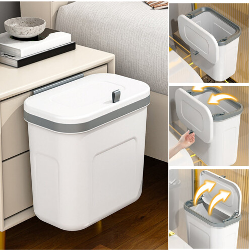 Kitchen Compost Bin with Lid 8L Wall-Mounted