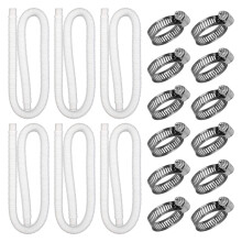 Ensemble de 6 tuyaux de piscine de 3,2 cm (1,25 po), longueur 99 cm (39 po), compatible avec les pompes et filtres de piscine hors sol de 3,2 cm (1