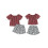 (4-5 Years, Red) Letnie komplety dla krowie wzory. 2