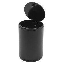 Car Ashtray Aluminum Alloy Auto Ashtray Windproof For Home Office (Black)