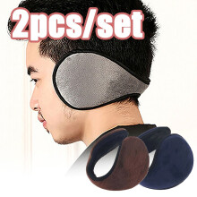 2PCS Ear Muffs for Men Winter Ear Warmers Behind the Head Style Ear Covers for Cold Weather Soft Earmuffs