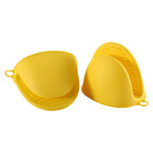 Verdickte Silikon-Fingerlinge gegen Verbrennungen, gelb – Topflappen für den Backofen, niedliche Küchenhandschuhe mit Griffmulde, geeignet für