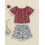 (4-5 Years, Red) Letnie komplety dla krowie wzory. 3