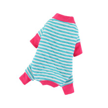Colete listrado para cães, roupa respirável para animais de estimação ideal para a primavera e o verão, vestuário moderno para o seu amigo de