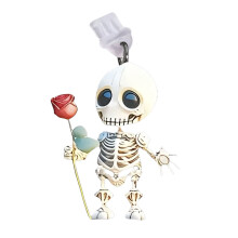 Tapón antipolvo con forma de calavera de rosa para el puerto de carga del teléfono: un accesorio estético y bonito para iPhone y Android.