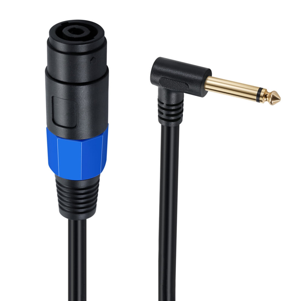 Speakon Female Connector To 6.35Mm 1/4" Male Plug Cable Wire Amplifier Connection Heavy Duty Twist Lock 9485826618621