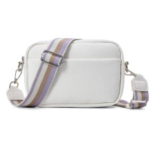 Damen Schultertasche Umhängetasche Messenger Bag Leder Handtasche mit breitem Riemen