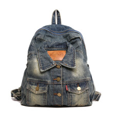 Jean Backpack Large Capacity School Bag Casual Daypack Practical Travel Rucksack for Students and Travelers