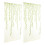 Green Transparent Curtains Polyester for Window Sheer Elegant Design 1
