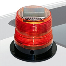 Portable Solar-Powered Magnetic LED Warning Lights, Compatible with Trailer, RV, Motorcycle, Snowplow, Firefighter, Aircraft, Boat & Fleet