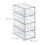 Cosmetics Organizer with 4 Drawers - Clear Plastic Storage 3