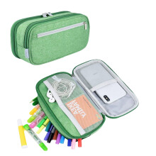 Hot Sale Pencil Case Pen Bag Large Capacity Multiple Compartments Water Resistant Stationery Organizer for Office Travel Arts Crafts Supplies Adults
