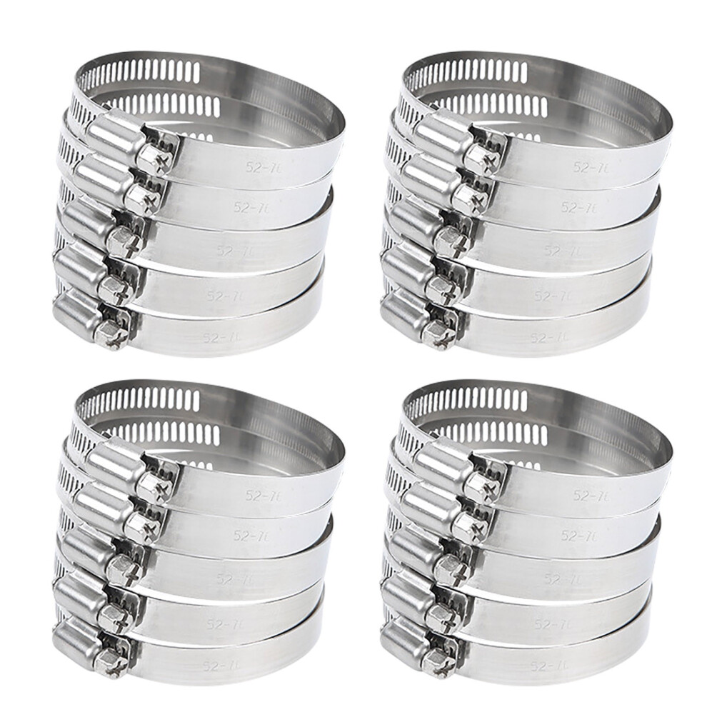 20Pcs Stainless Steel Worm Gear Hose Clamps, 27Mm-50Mm, For Pool, Duct, Pipe & Fuel Line Â Compatible With Standard Fittings 9193271818823