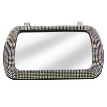 Car Visor Rhinestone Makeup Mirror Sun Visor Mirror For Vehicle Installation For Women