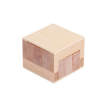 3D Wooden Cube Brain Teaser Puzzle