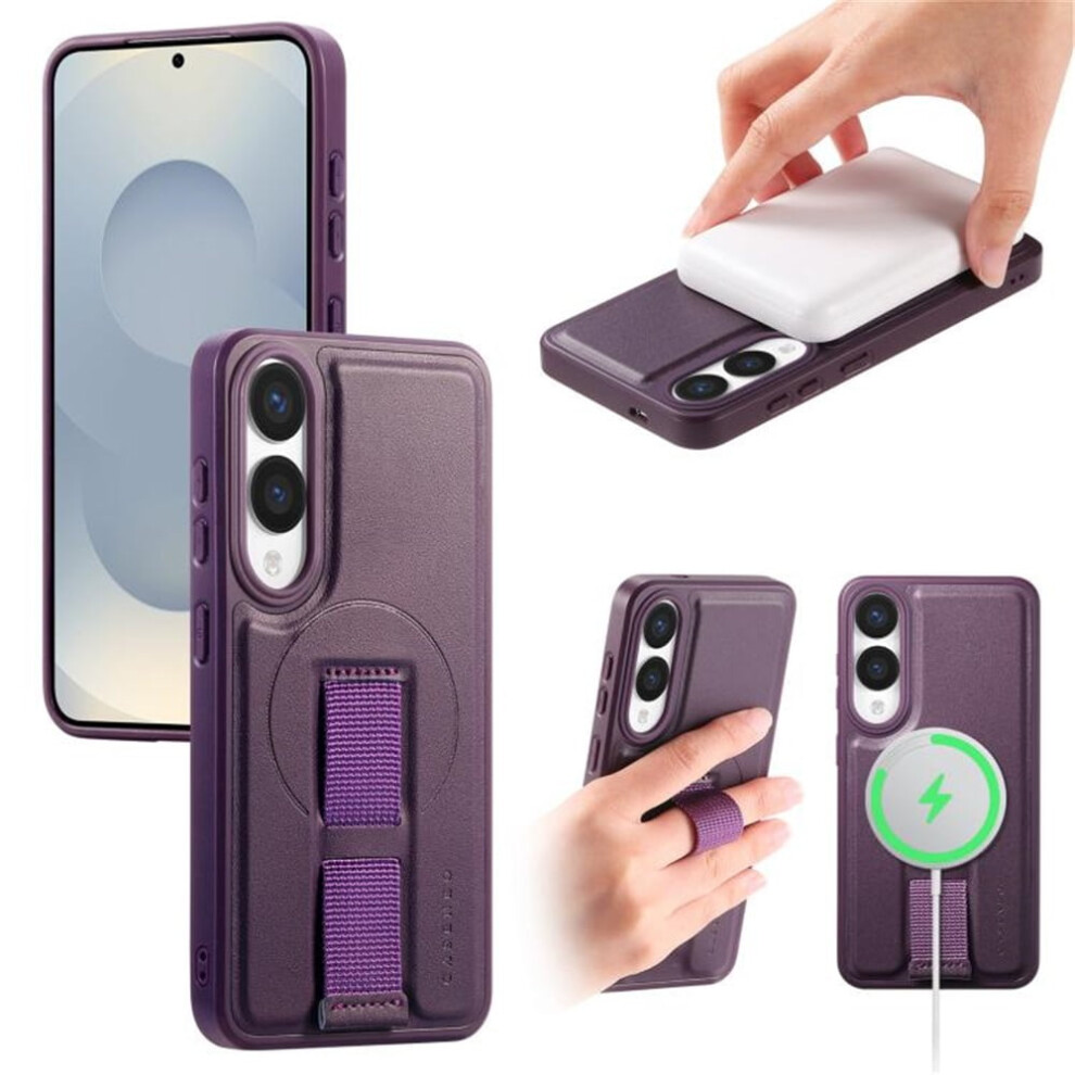 Magsafe Phone Case With Belt Clip, Holster & Kickstand For Samsung Galaxy S25 Edge 5G 6.7" Purple 9418476680311