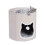 Foldable Beige Cat Cave with Cushion and Toy 9