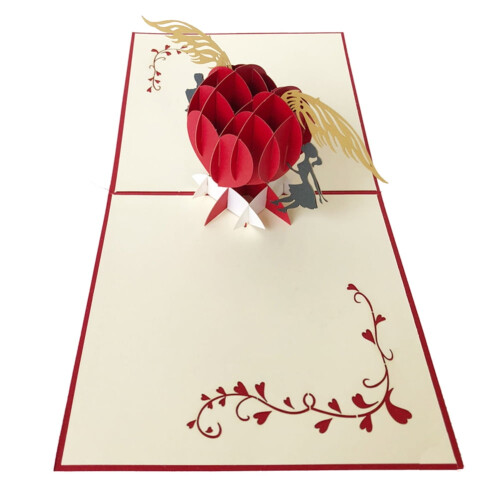 3D Valentinsdag pop-up kort til venner og kære 2