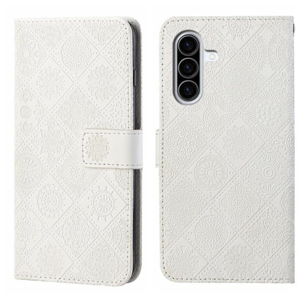 Pu Leather Flip Wallet Case With Magnetic Closure & Card Slots, Compatible With Samsung Galaxy A36 5G 6.7" White 9418476677595