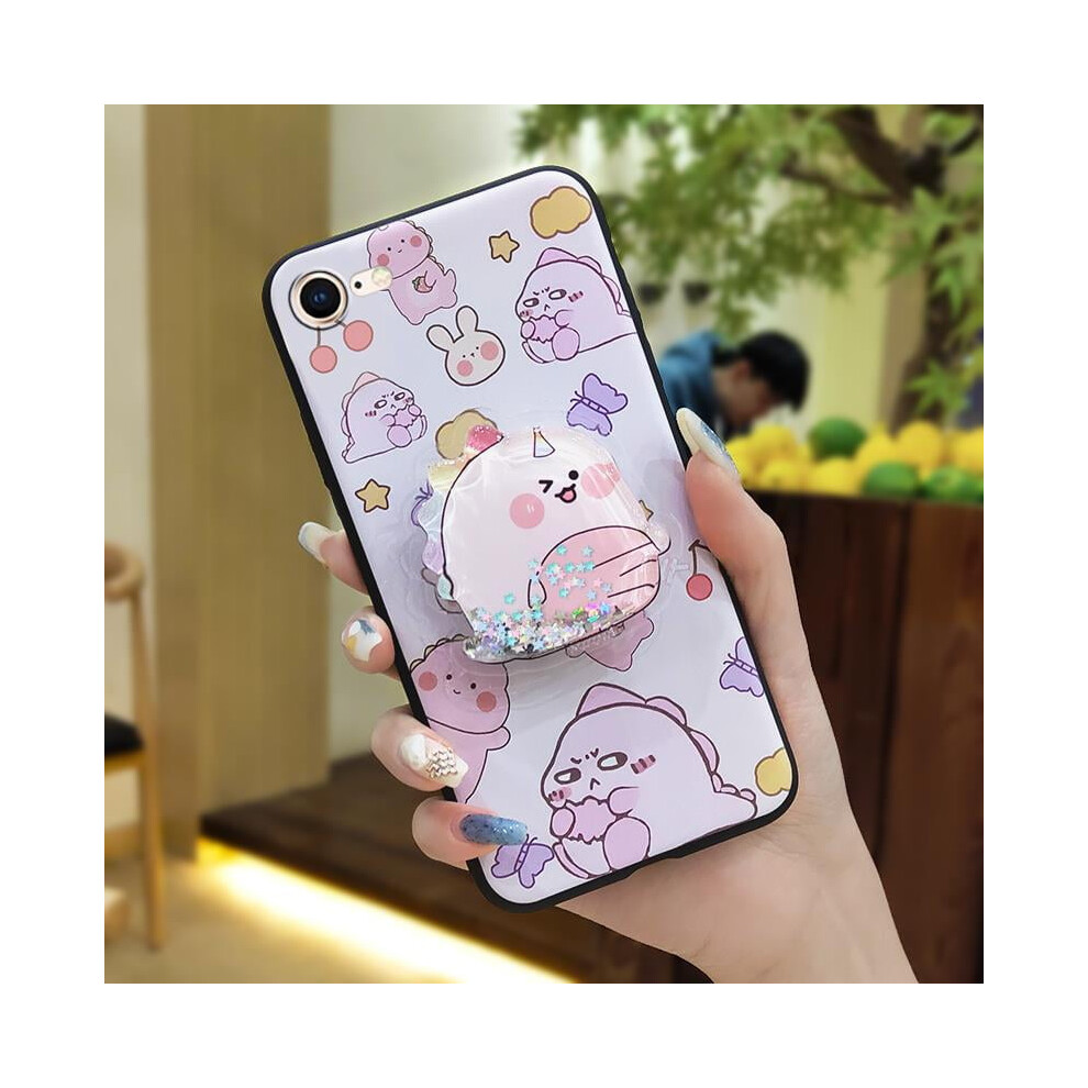 Phone Case Compatible With Iphone 7/8/Se 2020/Se2 Â Rotatable Kickstand, Quicksand Tpu Soft Case, Dirt-Resistant & Cute Cartoon Design 9170372125203