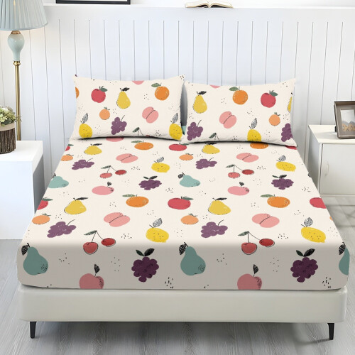 King Sheets Set 3-Piece Cooling Polyester-Spandex Bed