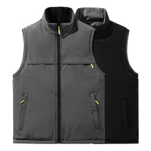 Men's Reversible Sleeveless Hooded Vest with Pockets, Lightweight Fleece Jacket for Outdoor Casual Office Wear