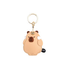Leather Anti-Lost Keychain Casfor AirTags Tracker Holder, Anti-Drop Scratch Cute Keychain AirTag Holder for Men Women